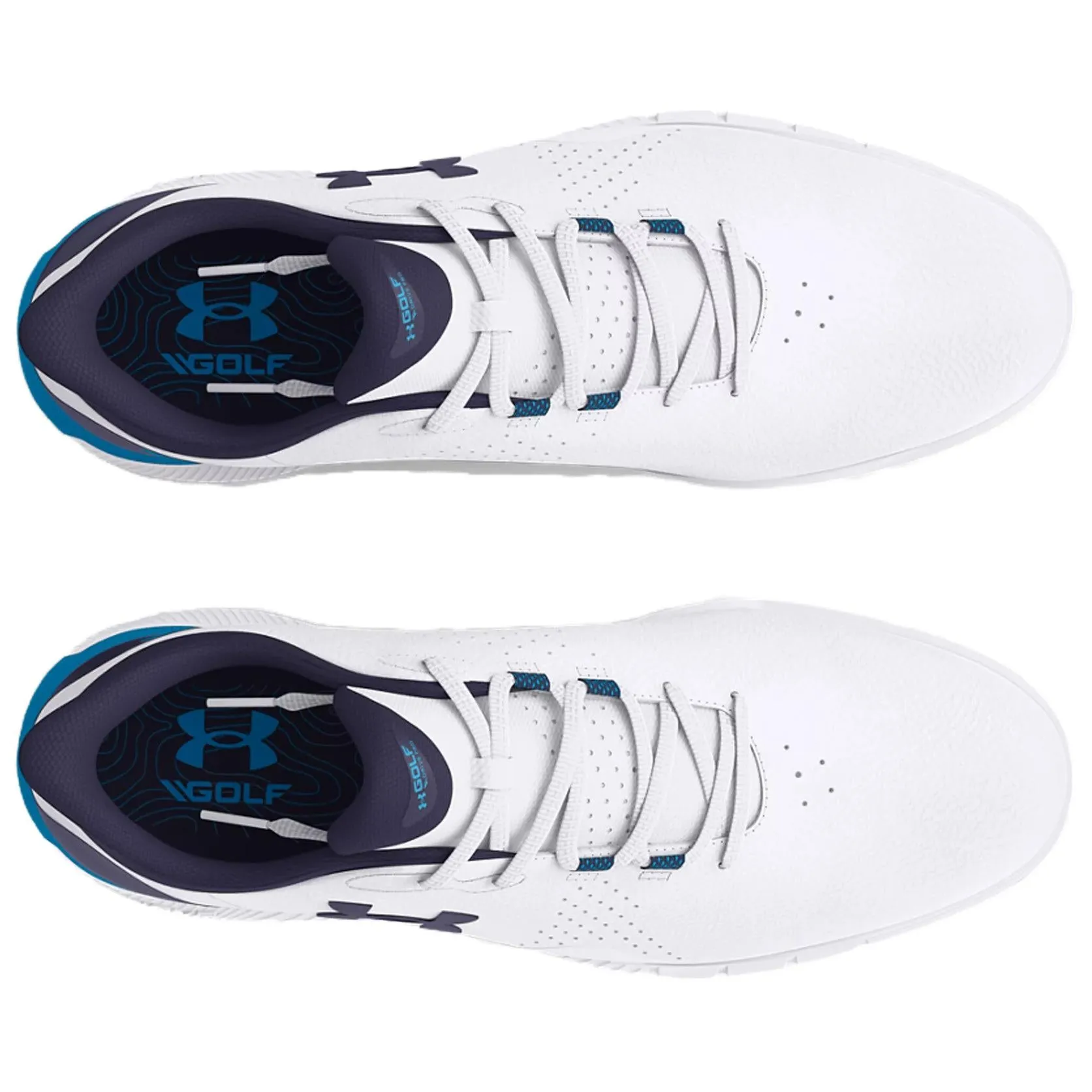 Under Armour HOVR Drive Fade Spikeless Golf Wide 'White Midnight Navy' 3027085-100 sold by KicksCrew product image thumbnail 4