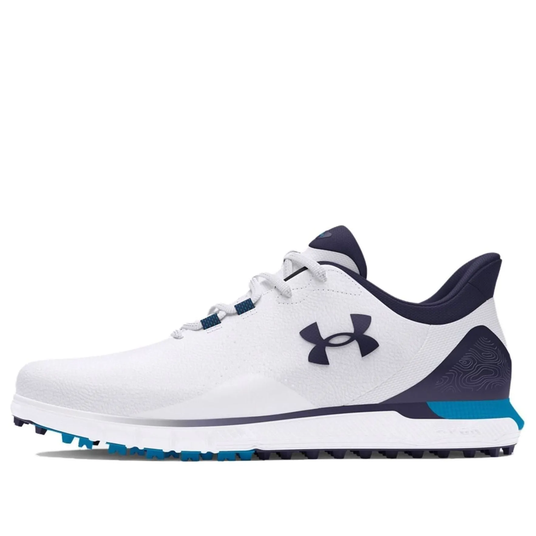 Under Armour HOVR Drive Fade Spikeless Golf Wide 'White Midnight Navy' 3027085-100 sold by KicksCrew