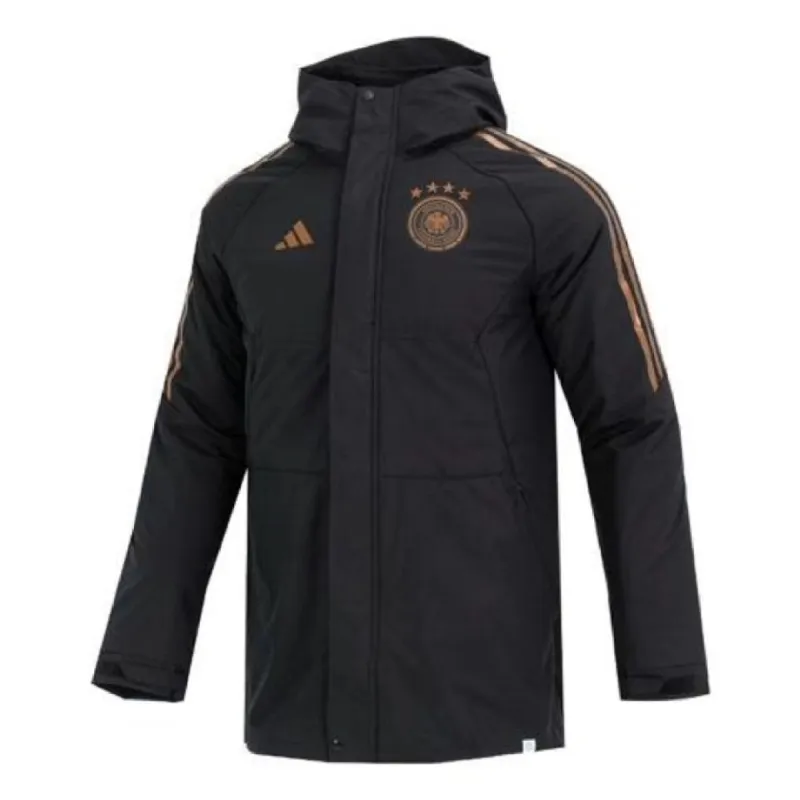 adidas Park Germany Condivo 22 Stadium Jacket 'Black Gold' HC1293 sold by KicksCrew