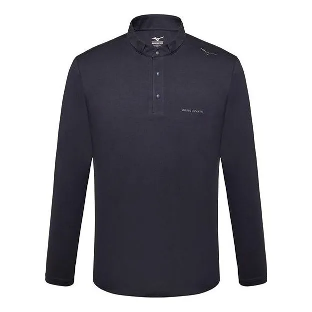 Mizuno Essential Long Sleeve Polo Shirt 'Black' K2CA34A2 sold by KicksCrew
