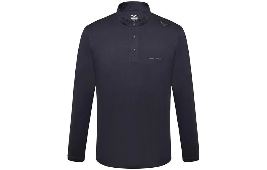 Mizuno Essential Long Sleeve Polo Shirt 'Black' K2CA34A2 sold by KicksCrew product image thumbnail 2