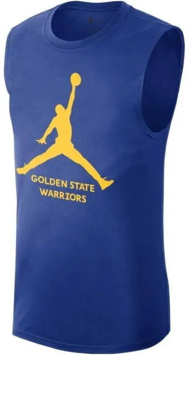 Air Jordan Logo x NBA Golden State Warriors Essential Tank 'Blue' FQ1971-495 sold by KicksCrew