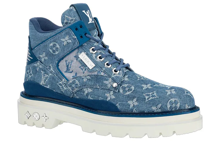 LOUIS VUITTON Oberkamp Ankle Boots 'Denim Monogram' 1A8JTT sold by KicksCrew product image thumbnail 2