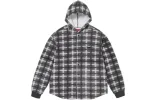 Supreme FW23 Week14 Hooded Plaid Knit Shirt Jacket 'Black' SUP-FW23-224 sold by KicksCrew
