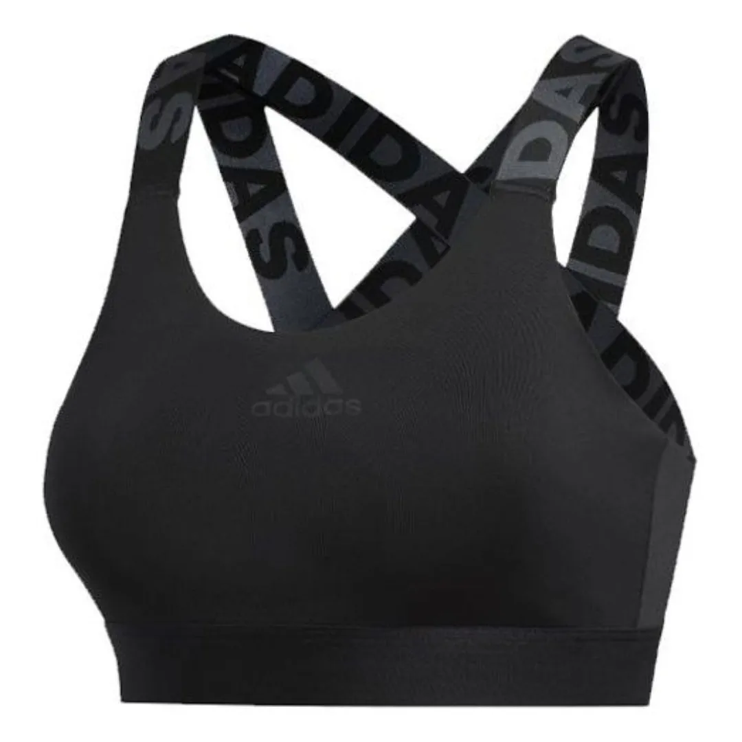 (WMNS) adidas Don't Rest Branded Bra 'Black' Asia Sizing FJ6084 sold by KicksCrew