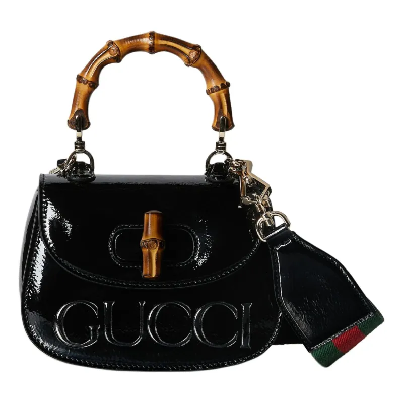 (WMNS) Gucci Bamboo 1947 Mini Top Handle Bag 'Black' 786482-AADJQ-1060 sold by KicksCrew