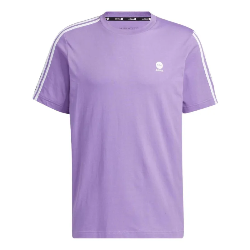 Adidas Neo Essentials 3-Stripes T-Shirts 'Purple' HY2671 sold by KicksCrew