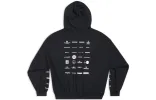 Balenciaga Archives Logos Hoodie 'Black' 726241TNVQ81070 sold by KicksCrew