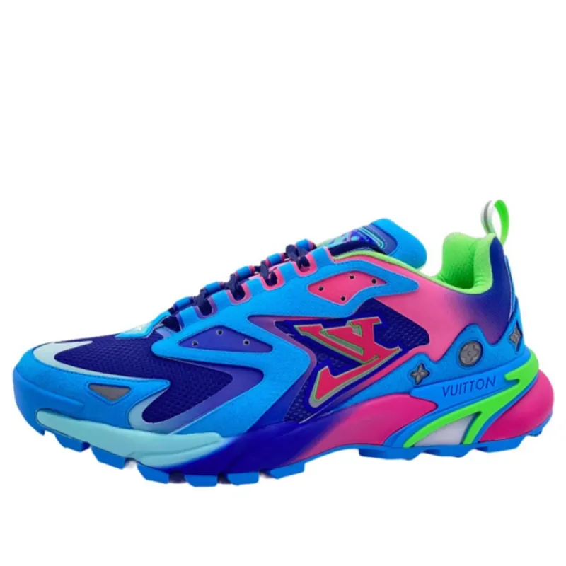 LOUIS VUITTON LV Runner Tatic Sneakers 'Blue Pink Green' 1A9UOL sold by KicksCrew