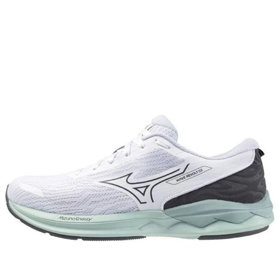 (WMNS) Mizuno Wave Revolt 3 Wide 'White Light Green' J1GD248524 sold by KicksCrew
