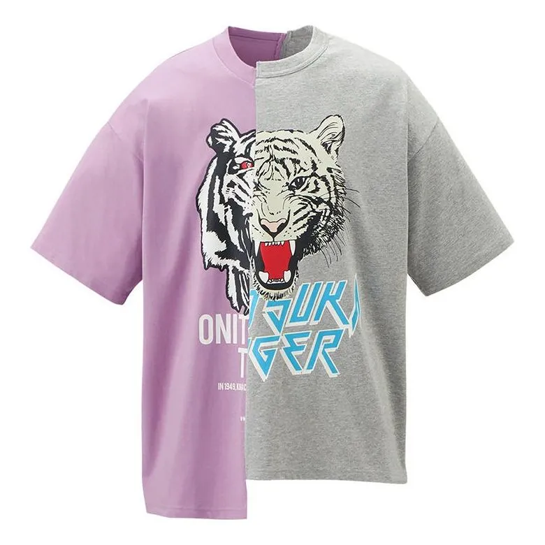 Onitsuka Tiger Graphic T-shirt 'Grey Pink' 2183B177-400 sold by KicksCrew