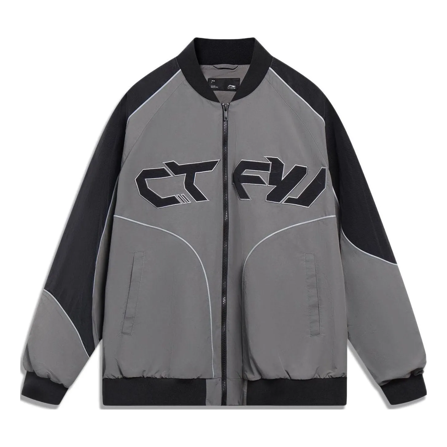 Li-Ning Counterflow Graphic Baseball Jacket 'Black Grey' AJDT505-2 sold by KicksCrew