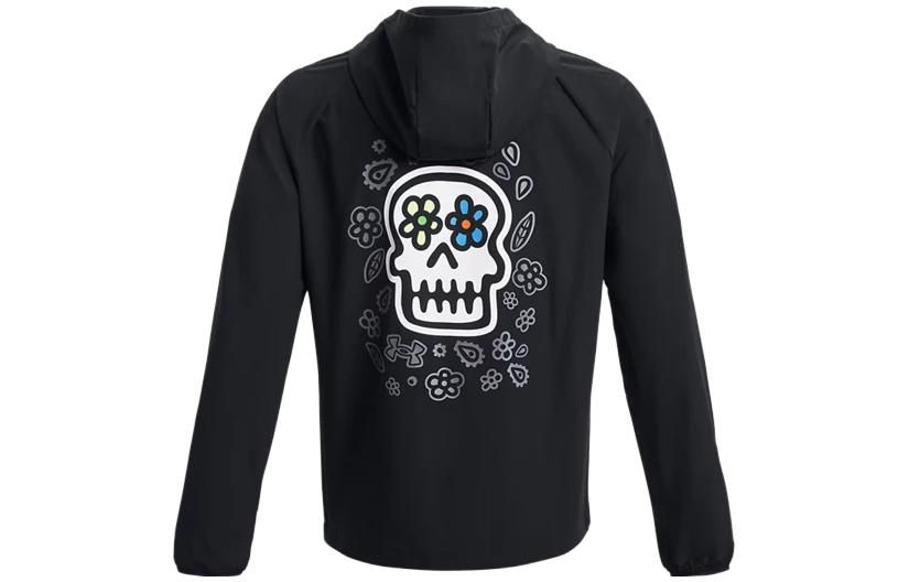 Under Armour Stretch Woven Day Of The Dead Windbreaker Jacket 'Black' 1382117-001 sold by KicksCrew product image thumbnail 2