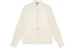 (WMNS) Gucci Silk Crepe De Chine Shirt 'Ivory' 771808-ZAAOG-9136 sold by KicksCrew