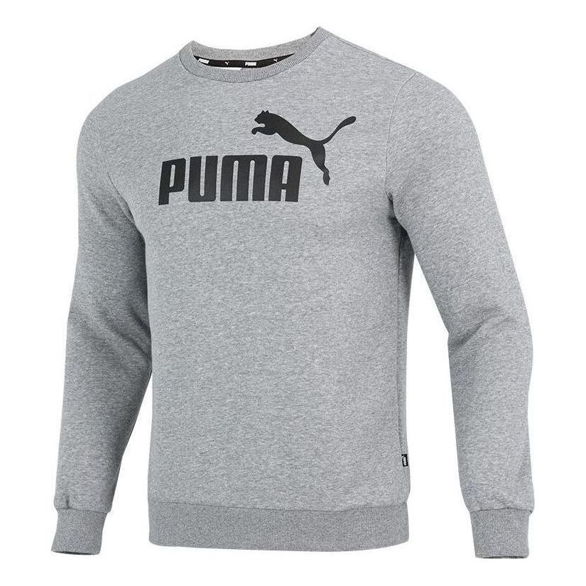Puma Logo Crew Neck Fleece Sweatshirt 'Grey' 846376-03 sold by KicksCrew