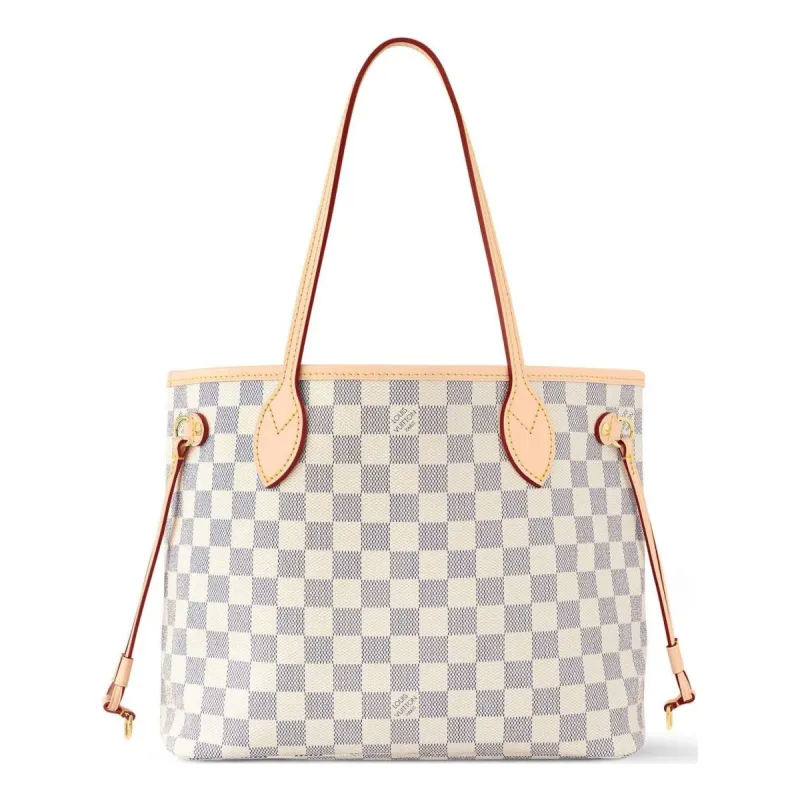 (WMNS) LOUIS VUITTON Neverfull PM Damier Azur Canvas Handbag 'Grey Gold' N40605 sold by KicksCrew