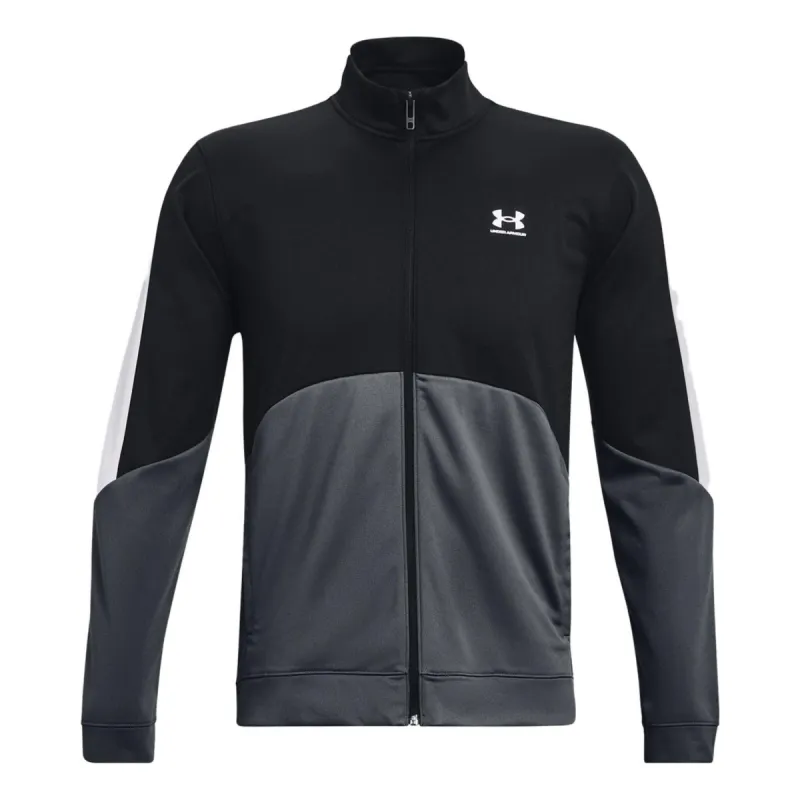 Under Armour Tricot Fashion Training Jacket 'Black Grey' 1373791-001 sold by KicksCrew