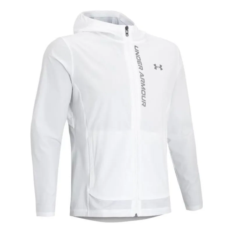 Under Armour Outrun The Storm Hooded Jacket 'White' 1376794-100 sold by KicksCrew