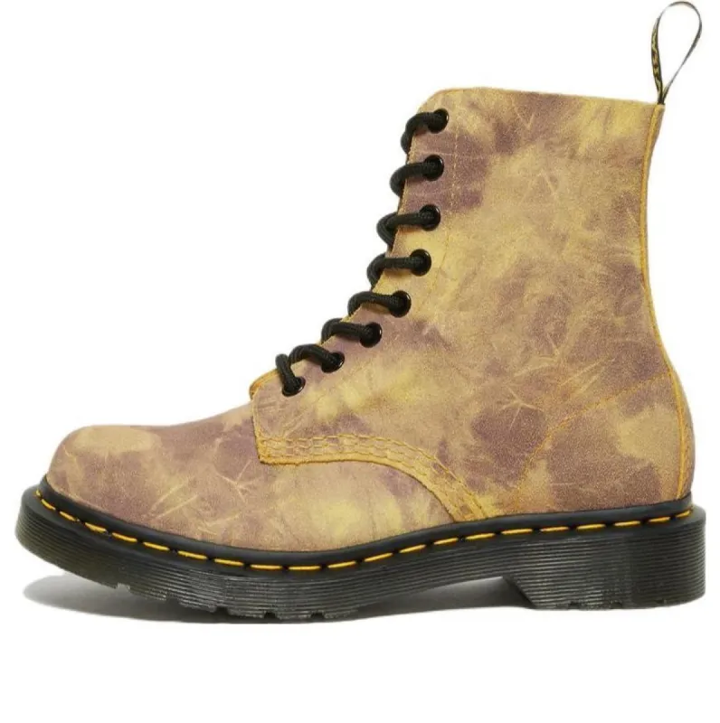 (WMNS) Dr. Martens 1460 Pascal Tie Dye Leather Lace Up Boots 'Burnt Yellow' 27962745 sold by KicksCrew