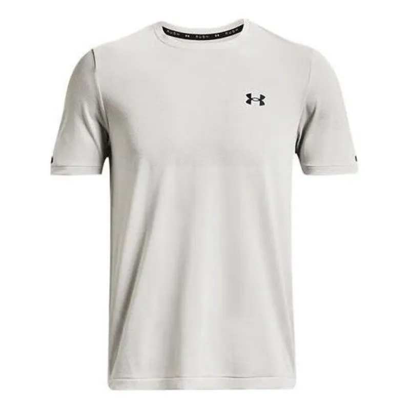 Under Armour Rush Seamless Legacy T-Shirt 'White' 1376781-100 sold by KicksCrew