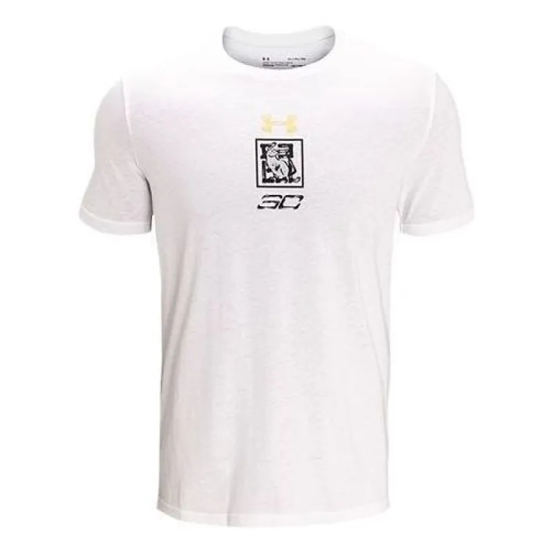 Under Armour Curry CNY Logo T-Shirt 'White' 1353021-100 sold by KicksCrew