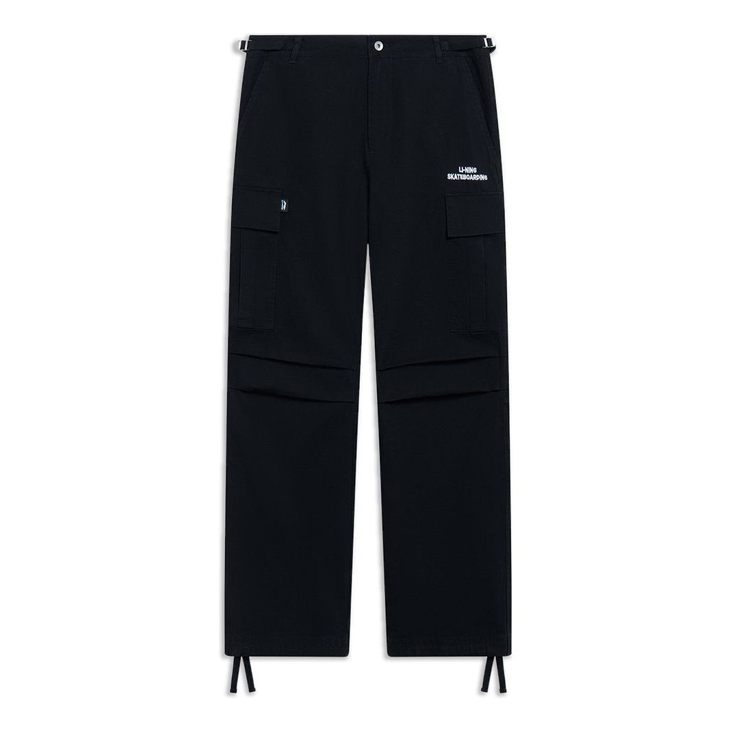 Li-Ning Skateboarding Graphic Loose Fit Cargo Pants 'Black' AKXT047-2 sold by KicksCrew