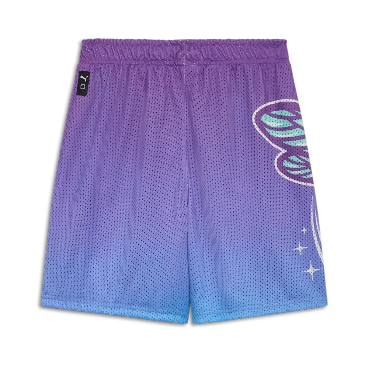 PUMA MELO Charlotte Graphic Basketball Shorts 'Purple Glimmer' 627745-01 sold by KicksCrew product image thumbnail 2