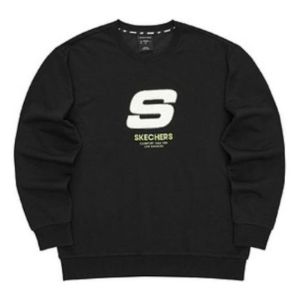 Skechers Sport Letter Crew Sweater 'Black White' L321U139-0018 sold by KicksCrew