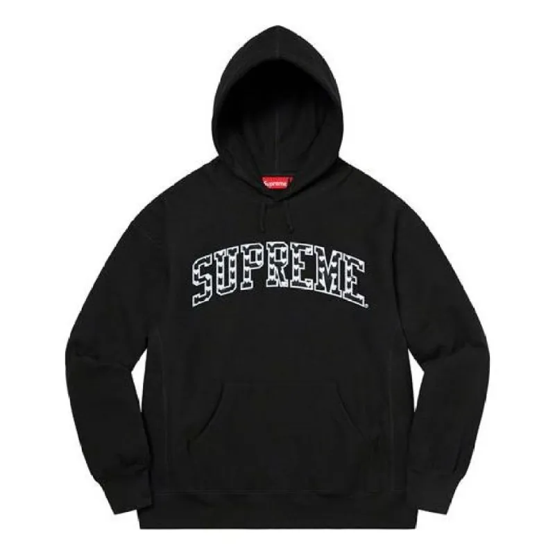 Supreme Hearts Arc Hooded Sweatshirt 'Black White' SUP-SS21-567 sold by KicksCrew