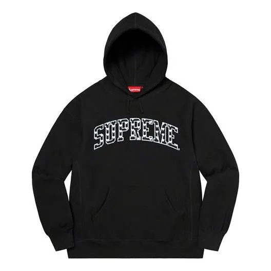 Supreme Hearts Arc Hooded Sweatshirt 'Black White' SUP-SS21-567 sold by KicksCrew