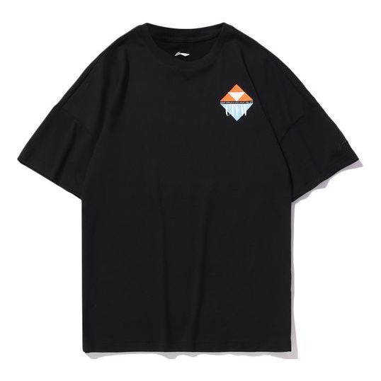 Li-Ning Counterflow Graphic T-shirt 'Black' AHSQ352-1 sold by KicksCrew
