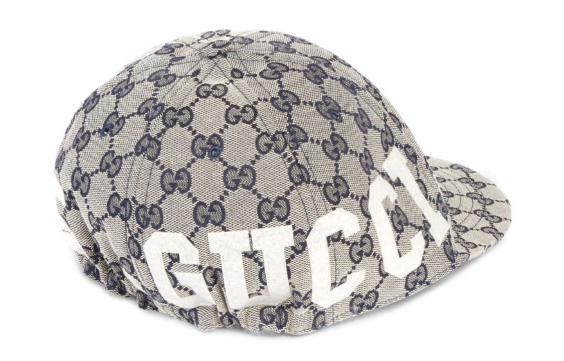(WMNS) Gucci GG Cotton Canvas Baseball Cap 'Beige Blue' 751400-4HA0L-4077 sold by KicksCrew product image thumbnail 4