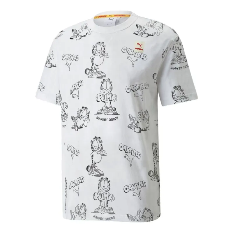 Puma x GARFIELD Printed Tee 'White' 534434-02 sold by KicksCrew