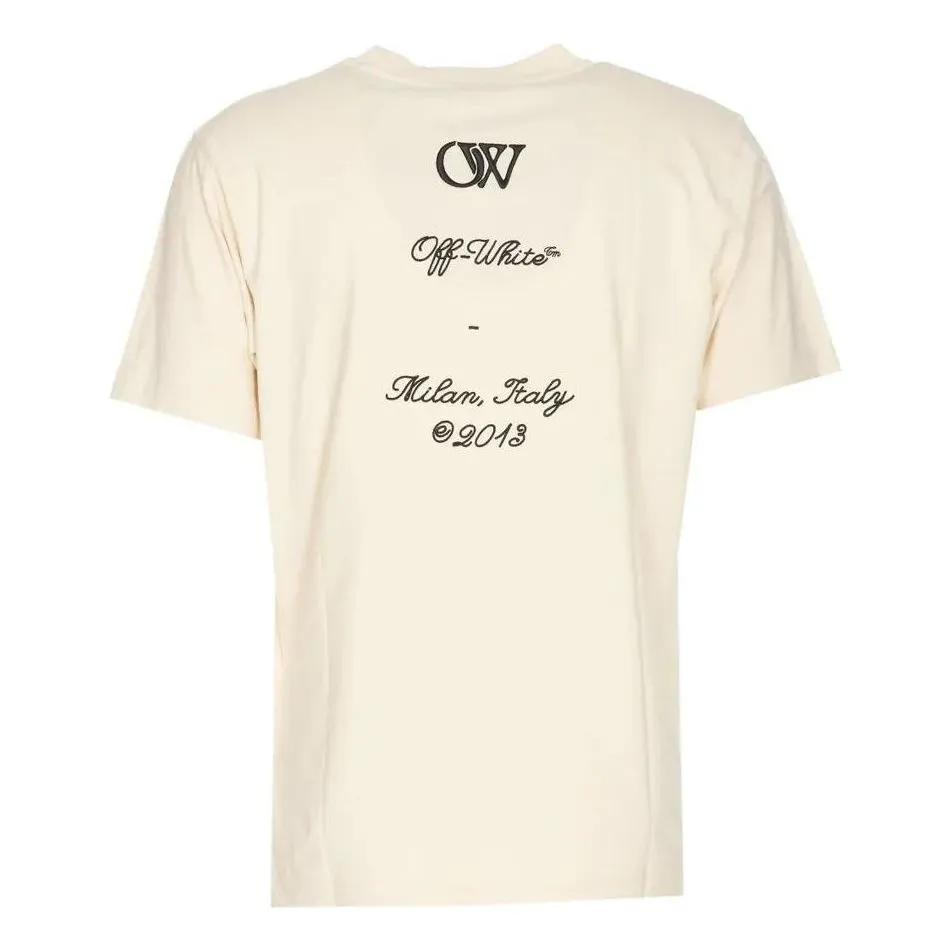 Off-White 23 Logo Slim Short-Sleeve T-Shirt 'Angora Black' OMAA027S24JER0050310 sold by KicksCrew product image thumbnail 2