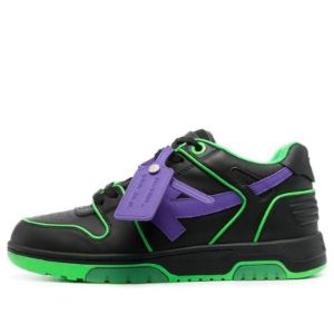 Off-White Out Of Office Low-Top Sneaker 'Black Green Purple' OMIA189S23LEA0077037 sold by KicksCrew