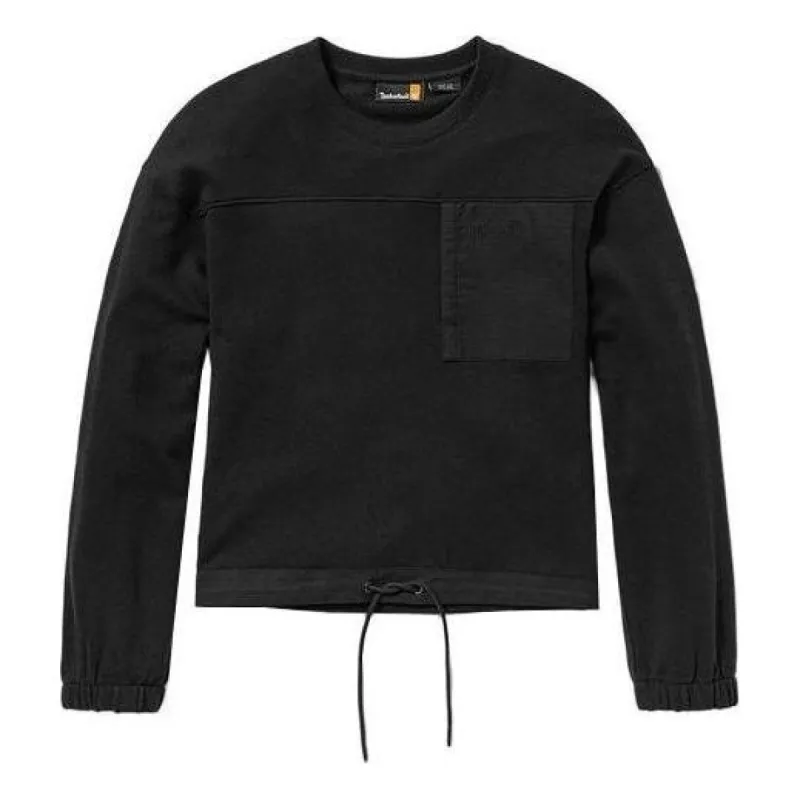 (WMNS) Timberland Bold Beginnings Mix Media Creneck Sweater 'Black' A6AA5-001 sold by KicksCrew