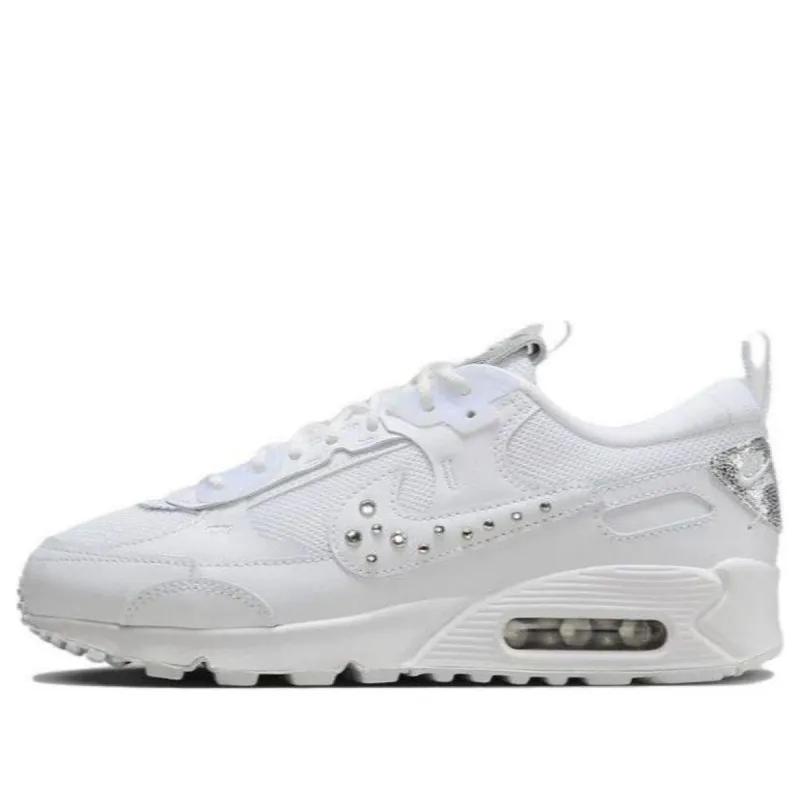 (WMNS) Nike Air Max 90 'White Metallic Silver' FQ8888-100 sold by KicksCrew
