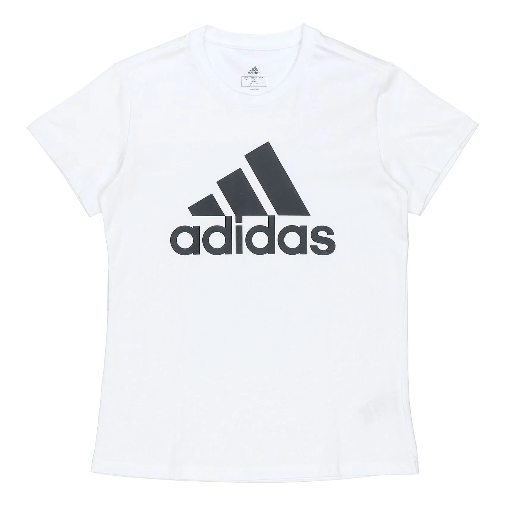 (WMNS) adidas Essentials Logo T-Shirt 'White Black' GL0649 sold by KicksCrew