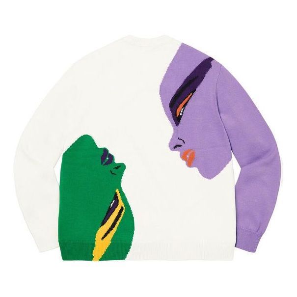 Supreme Faces Sweater 'White Purple Green' SUP-FW21-216 sold by KicksCrew product image thumbnail 2