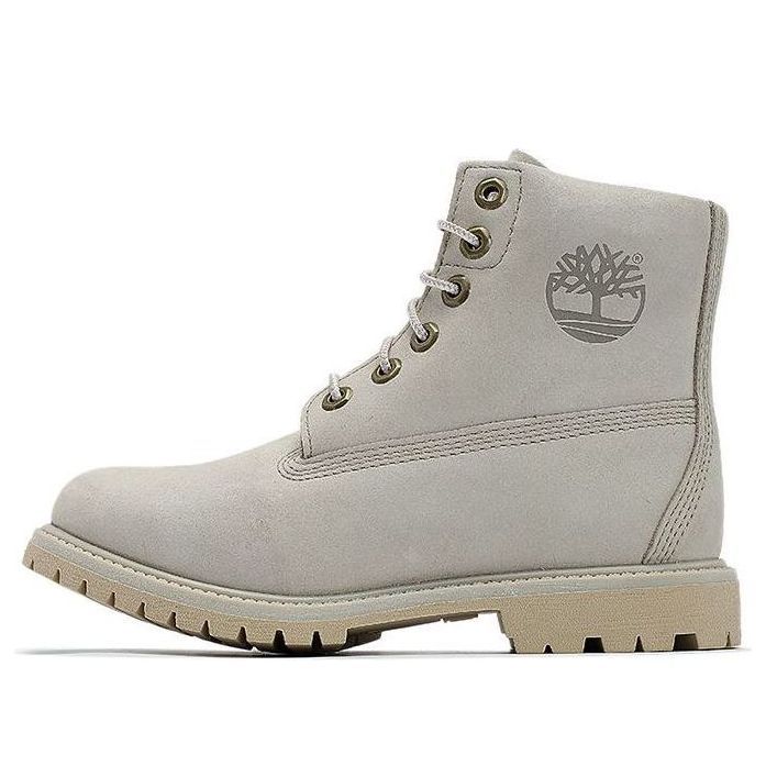 (WMNS) Timberland Paninara Collarless 6 Inch Waterproof Boots 'Light Grey Nubuck' A2M2S071 sold by KicksCrew