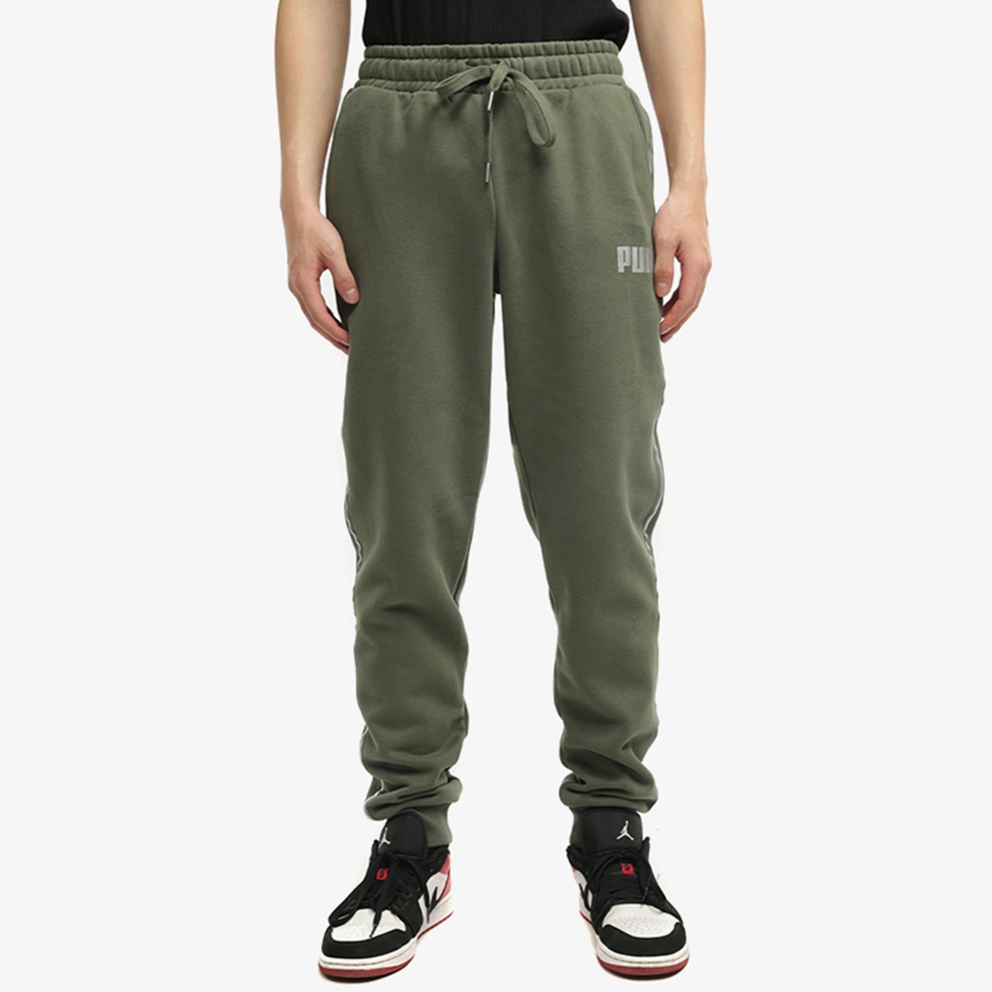 Puma Metallic Nights Tape Sweatpants 'Green White' 587142-64 sold by KicksCrew product image thumbnail 3