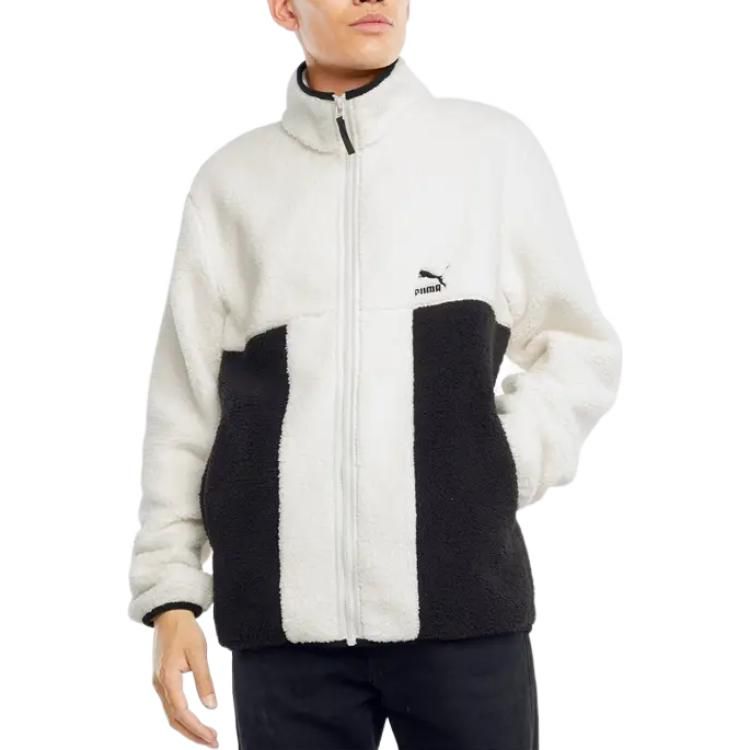 Puma Logo CLSX Sherpa Jacket 'White' 532966-73 sold by KicksCrew product image thumbnail 4