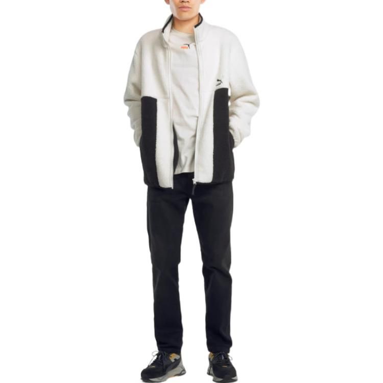 Puma Logo CLSX Sherpa Jacket 'White' 532966-73 sold by KicksCrew product image thumbnail 3