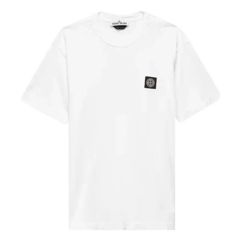 STONE ISLAND Patch Logo T-shirt 'White' 741524113-V0001 sold by KicksCrew