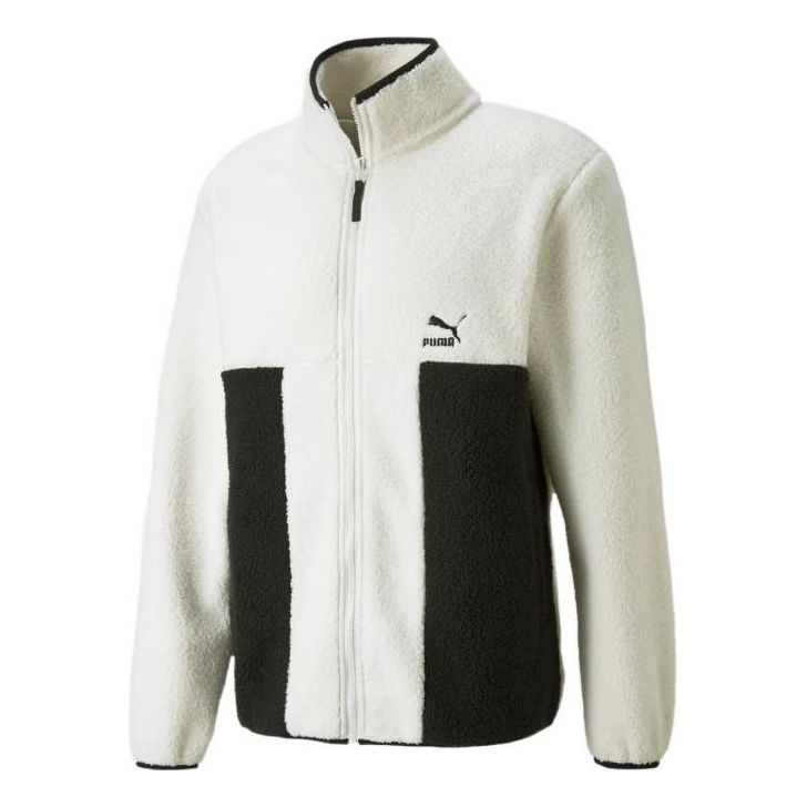Puma Logo CLSX Sherpa Jacket 'White' 532966-73 sold by KicksCrew