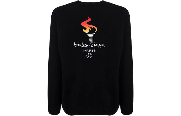 Balenciaga Paris Olympics Crew Neck Sweater 'Black' 621032T41041070 sold by KicksCrew product image thumbnail 2
