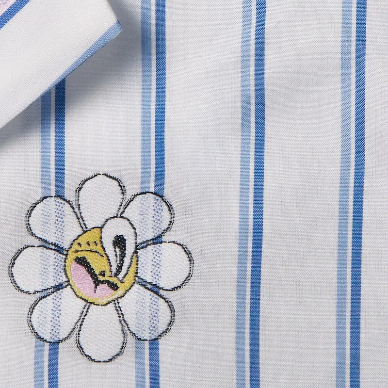 (WMNS) Gucci Interlocking G And Flower Print Shirt 'White Light Blue' 781761-ZAQFF-9241 sold by KicksCrew product image thumbnail 5