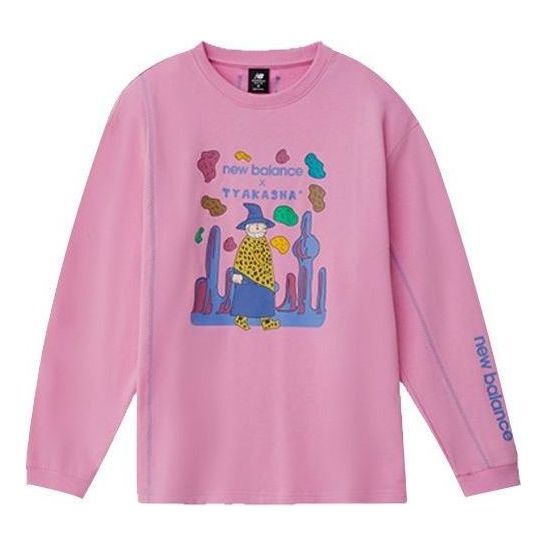 New Balance x Tyakasha Graphic Print Sweatshirt 'Pink Purple' AMT04390-NJR sold by KicksCrew