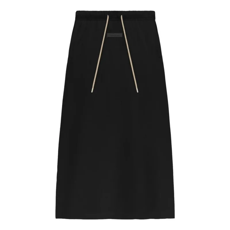 (WMNS) Fear of God Essentials FW23 Jersey Skirt 'Jet Black' 160BT235000FW sold by KicksCrew