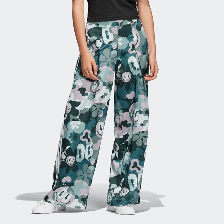 (WMNS) Adidas Originals x Hattie Stewar Loose Casual Printing Long Pants 'Green' DV2670 sold by KicksCrew product image thumbnail 4